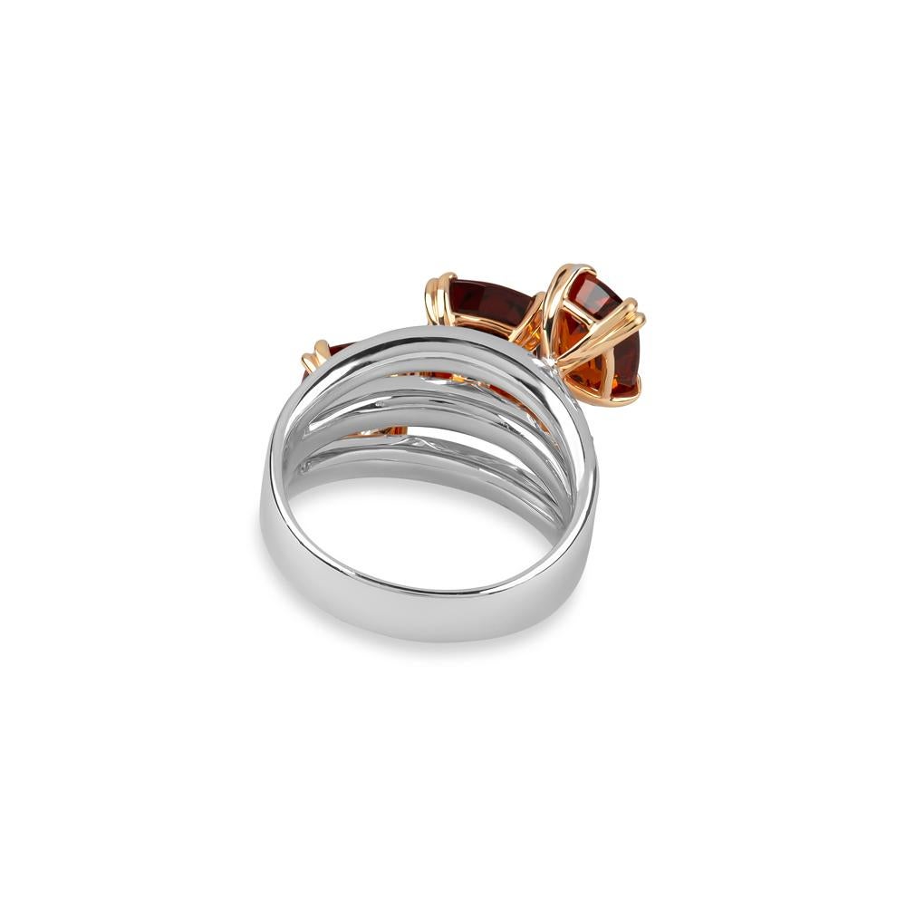 Zorab Kreation Dreifacher Ernte-Ring mit Spessartit-Granat Damen im Angebot