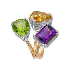 Ring mit drei Steinen von Zorab Creation