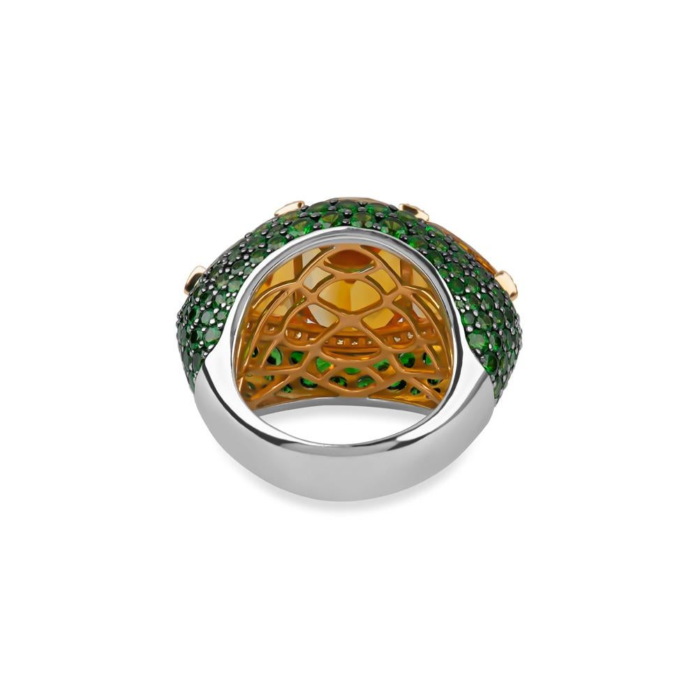 Zorab Creation Anello Ellipsis con quarzo citrino da 13,34 carati in vendita 1
