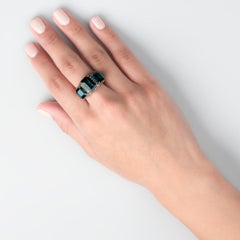 Zorab Creations Aqua-Green Tourmaline Trifecta Ring