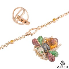 Zorab Multi-Gemstone Multi Way Bee Motif Jewelry Piece