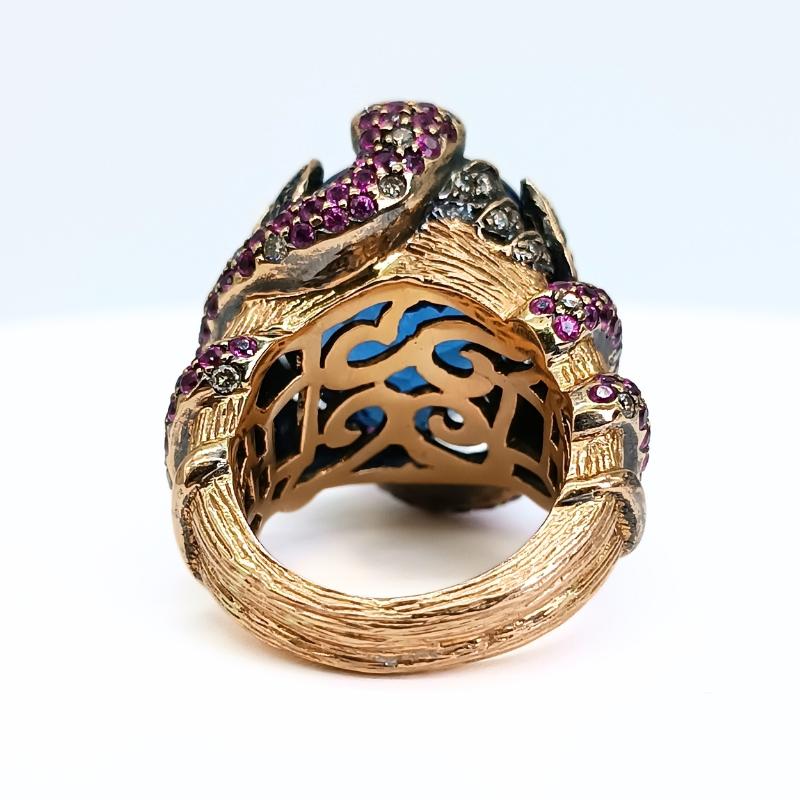 Zorab Ring Blue Cobalt In New Condition For Sale In BILBAO, ES