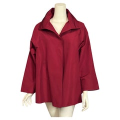 Zoran Cranberry Silk Taffeta Jacket