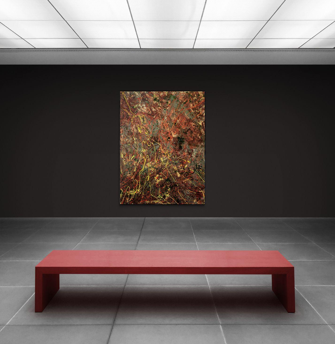 Garten, Aschenbecher, Gemälde, Öl auf Leinwand (Abstrakter Expressionismus), Painting, von Zoran Crncevic