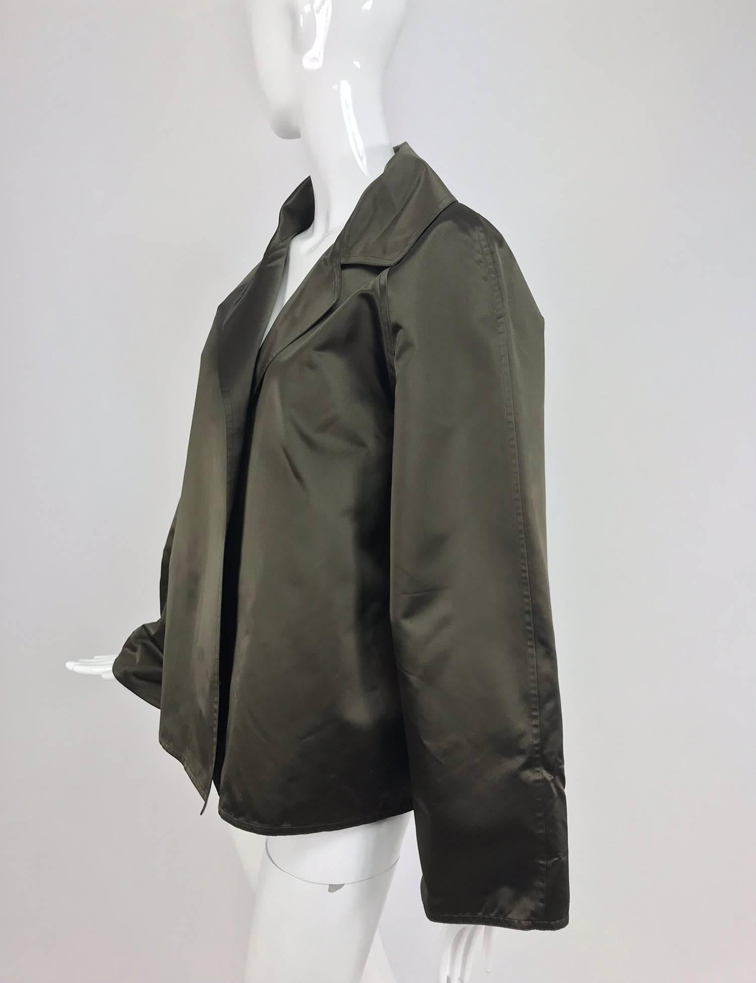 Zoran Dark Olive Silk Jacket For Sale at 1stDibs zoran ladicorbic