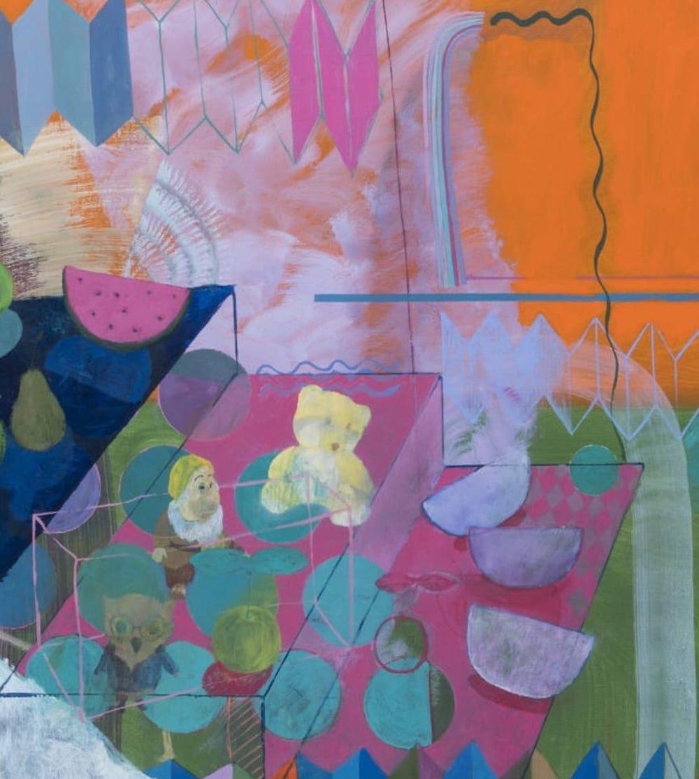 Les astronautes ont-ils besoin d'art ? (#1) par Zoran Šimunović - Grande peinture encadrée, orange en vente 6