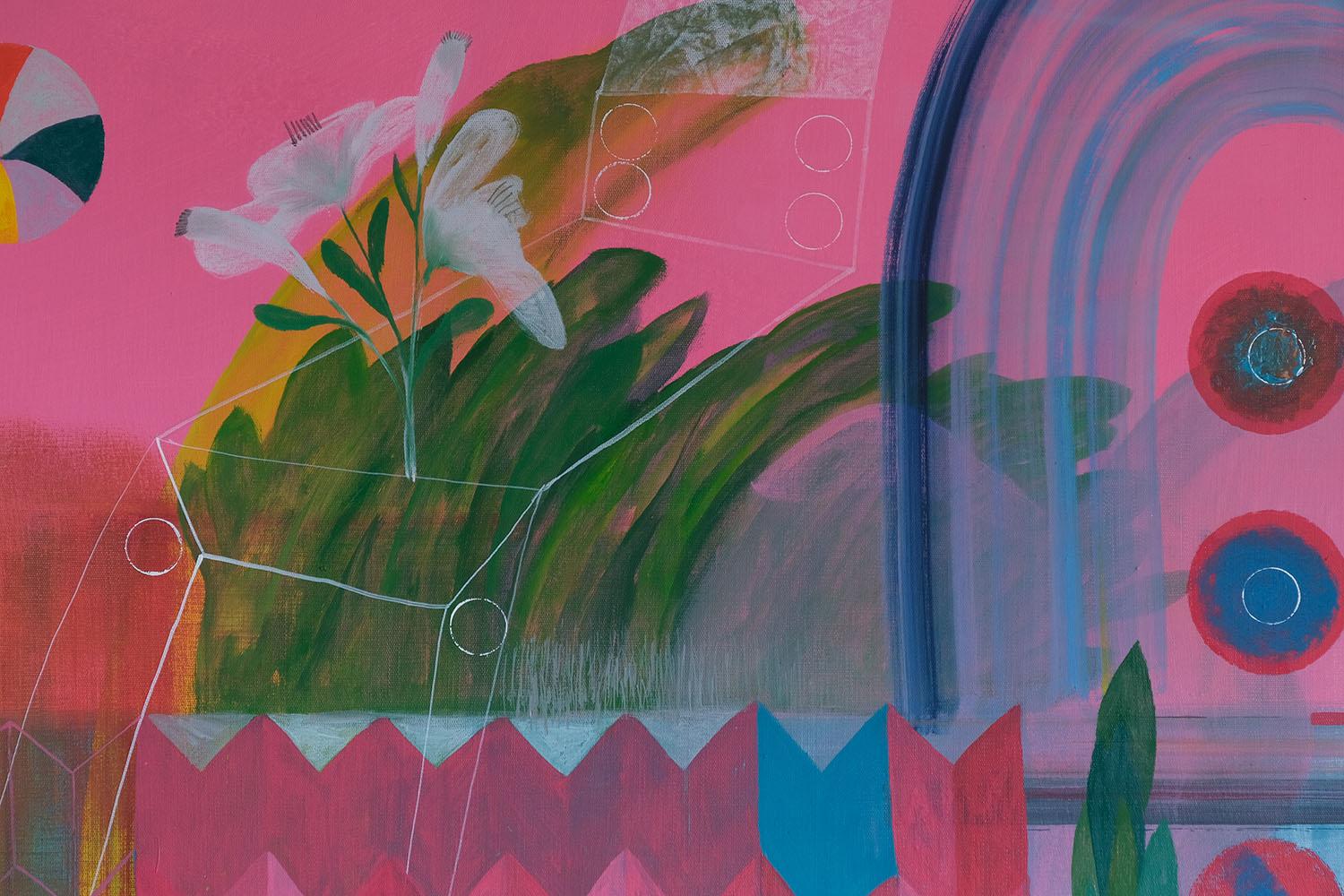 Do Astronauts Need Art? (#2) by Zoran Šimunović - Large framed colorful painting For Sale 4