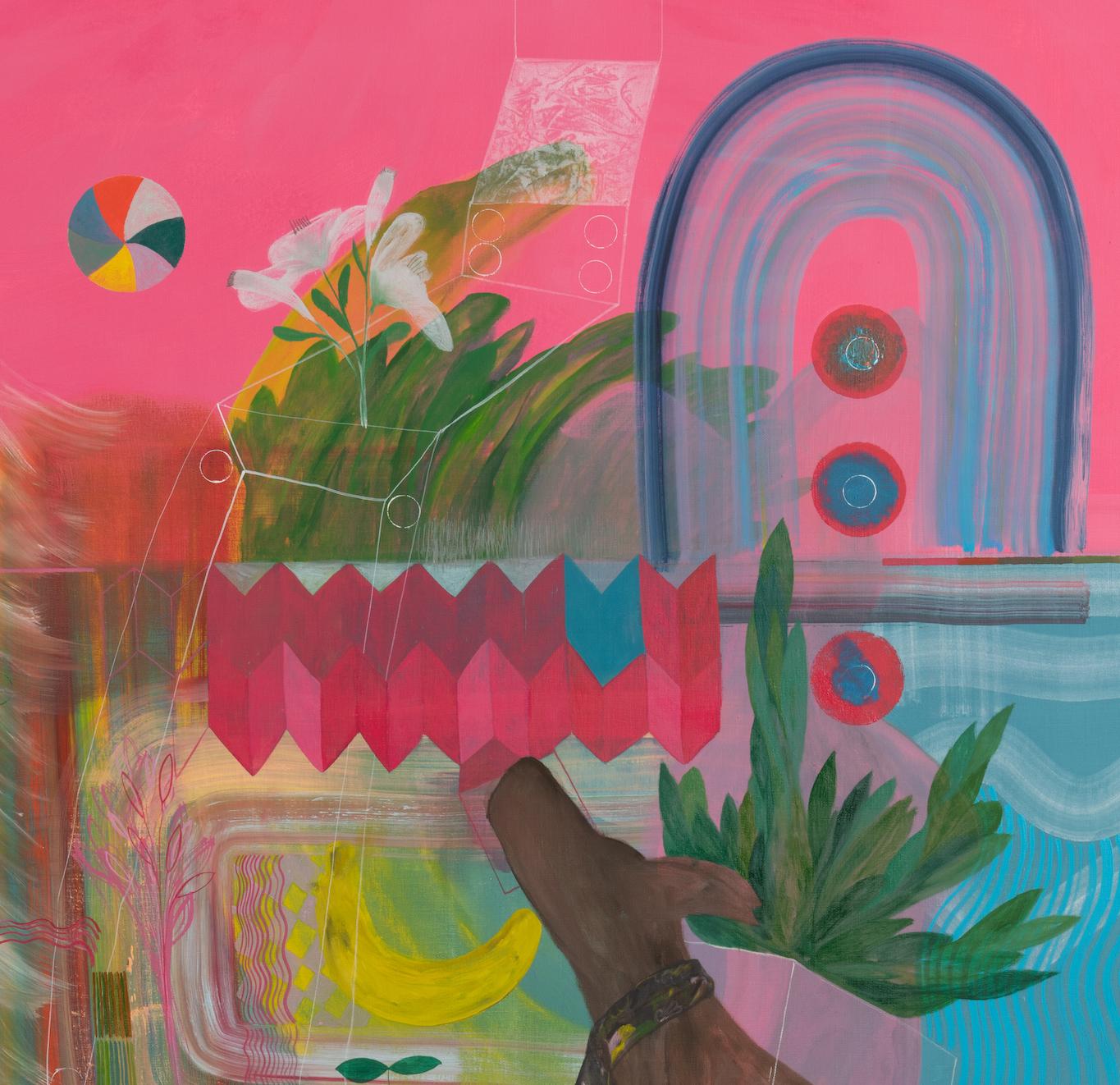 Do Astronauts Need Art? (#2) by Zoran Šimunović - Large framed colorful painting For Sale 7