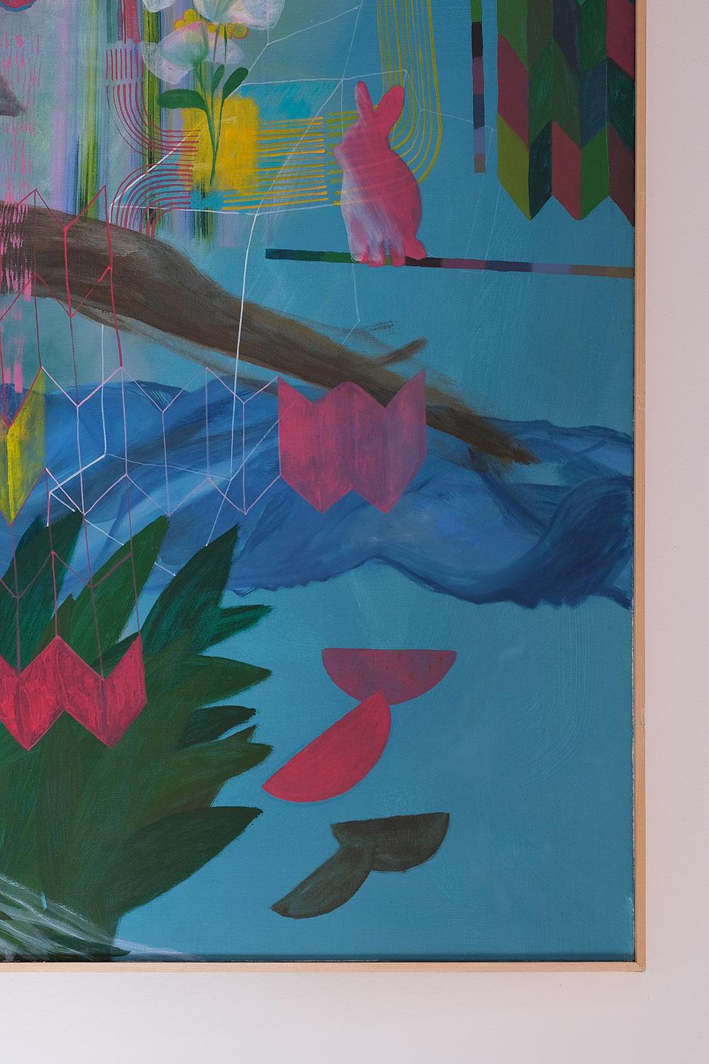 DO ASTRONAUTS NEED ART? #3 by Zoran Šimunović - Large framed painting, colourful For Sale 3