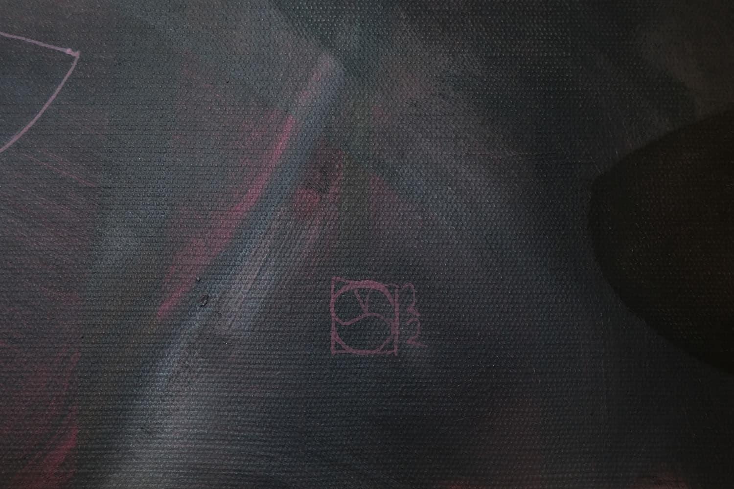 Haben Puppen Emotionen? (#1) von Zoran Šimunović - Großes buntes Gemälde, rosa im Angebot 3