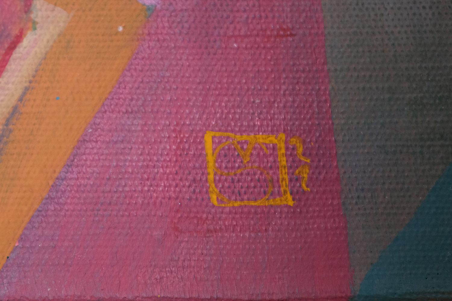 GROWING UP (#1) by Zoran Šimunović -Large framed painting, bright colours, green For Sale 3