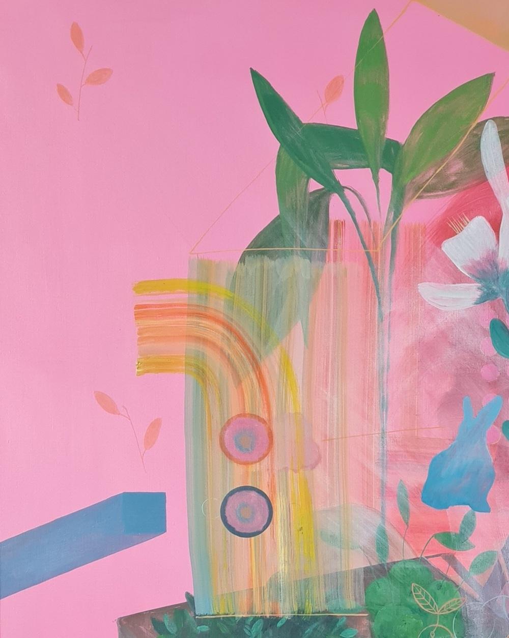 GROWING UP (#10) von Zoran Šimunović - Großes gerahmtes Bild, helle Farben, rosa im Angebot 5