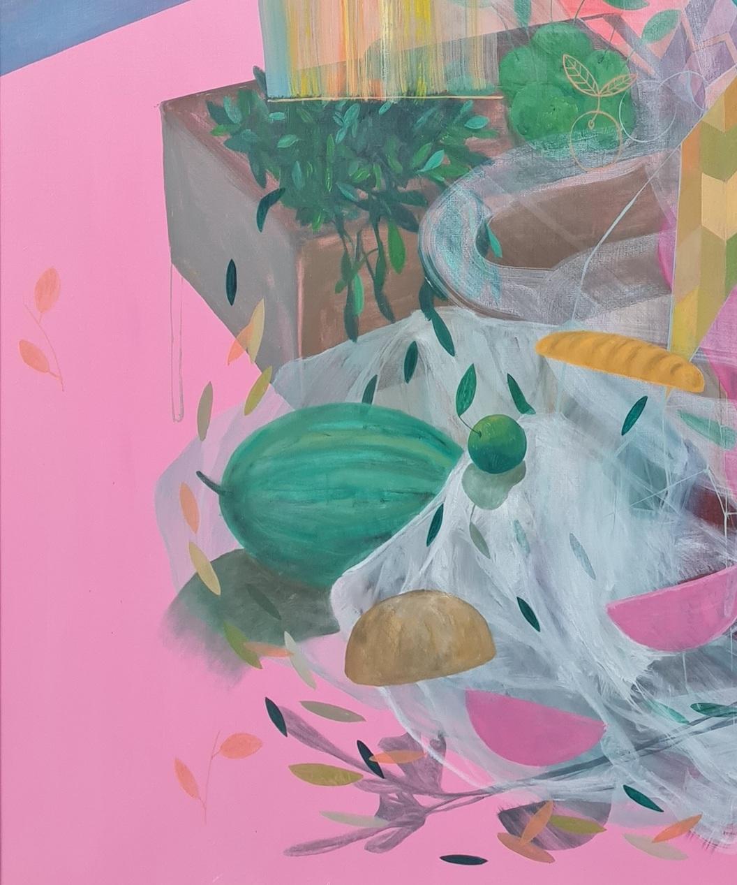 GROWING UP (#10) von Zoran Šimunović - Großes gerahmtes Bild, helle Farben, rosa im Angebot 6