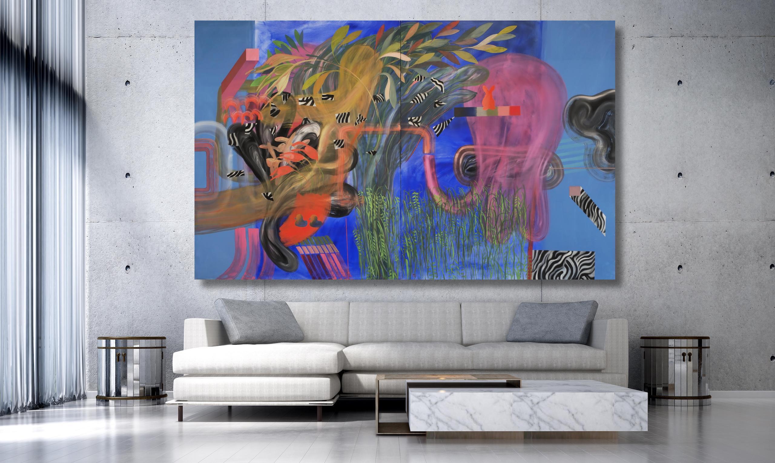 GROWING UP #11 by Zoran Šimunović - large colorful painting For Sale 1
