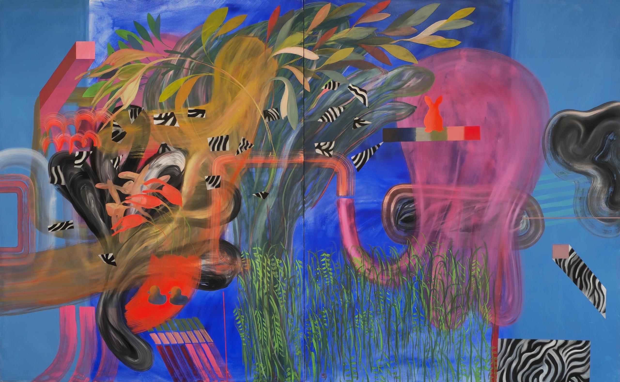GROWING UP (#11) is a unique oil on canvas diptych painting by contemporary artist Zoran Šimunović, dimensions are 180 × 290 cm (70.9 × 114.2 in). The artwork is sold unframed.
The artwork is signed and comes with a certificate of authenticity.