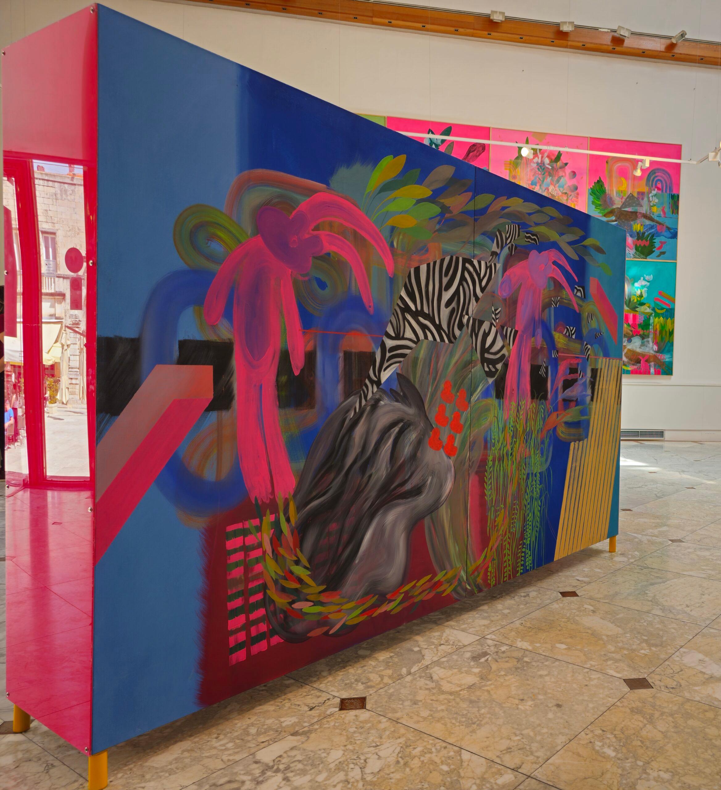 GROWING UP #12 by Zoran Šimunović - 9.5ft large painting, bright colors, blue For Sale 3