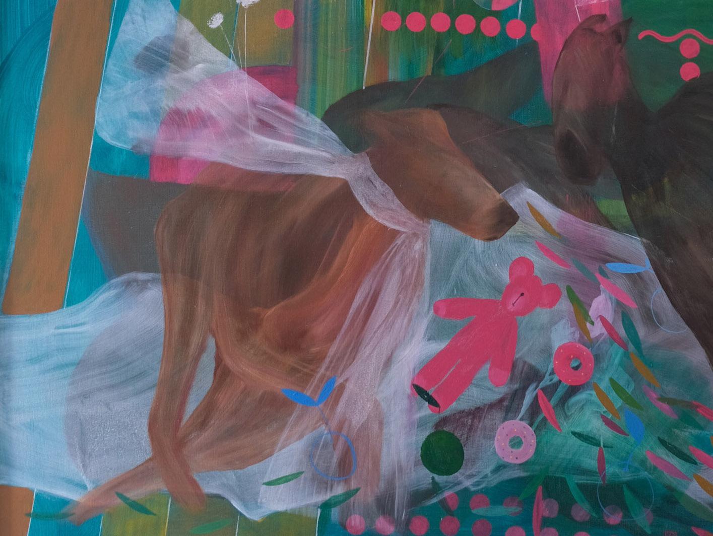 GROWING UP (#3) von Zoran Šimunović - Großes gerahmtes Bild, helle Farben, Hund im Angebot 5