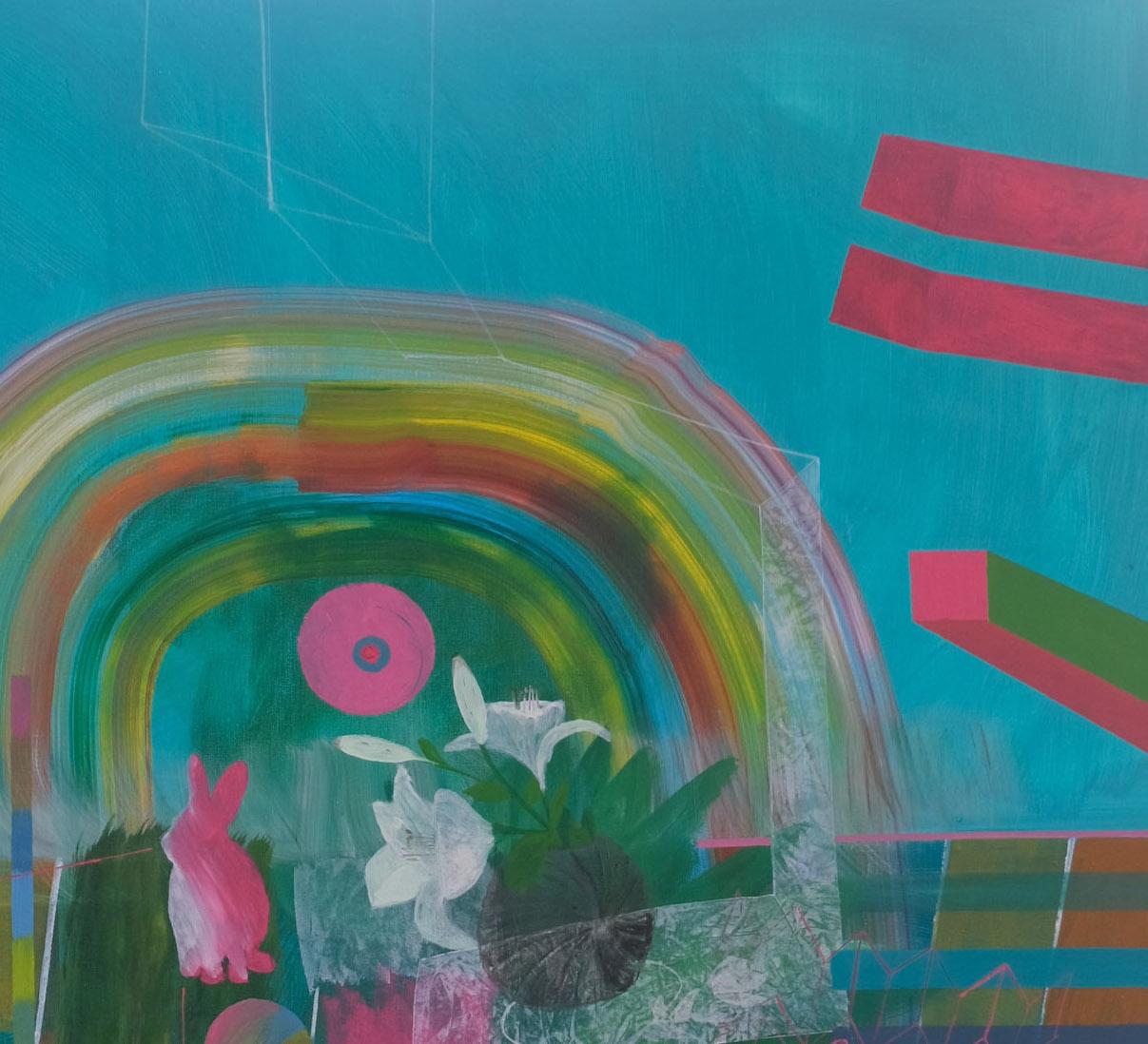 GROWING UP (#3) von Zoran Šimunović - Großes gerahmtes Bild, helle Farben, Hund im Angebot 6