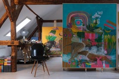 GROWING UP (#4) by Zoran Šimunović - 70.86 In High Vivid Painting, Framed