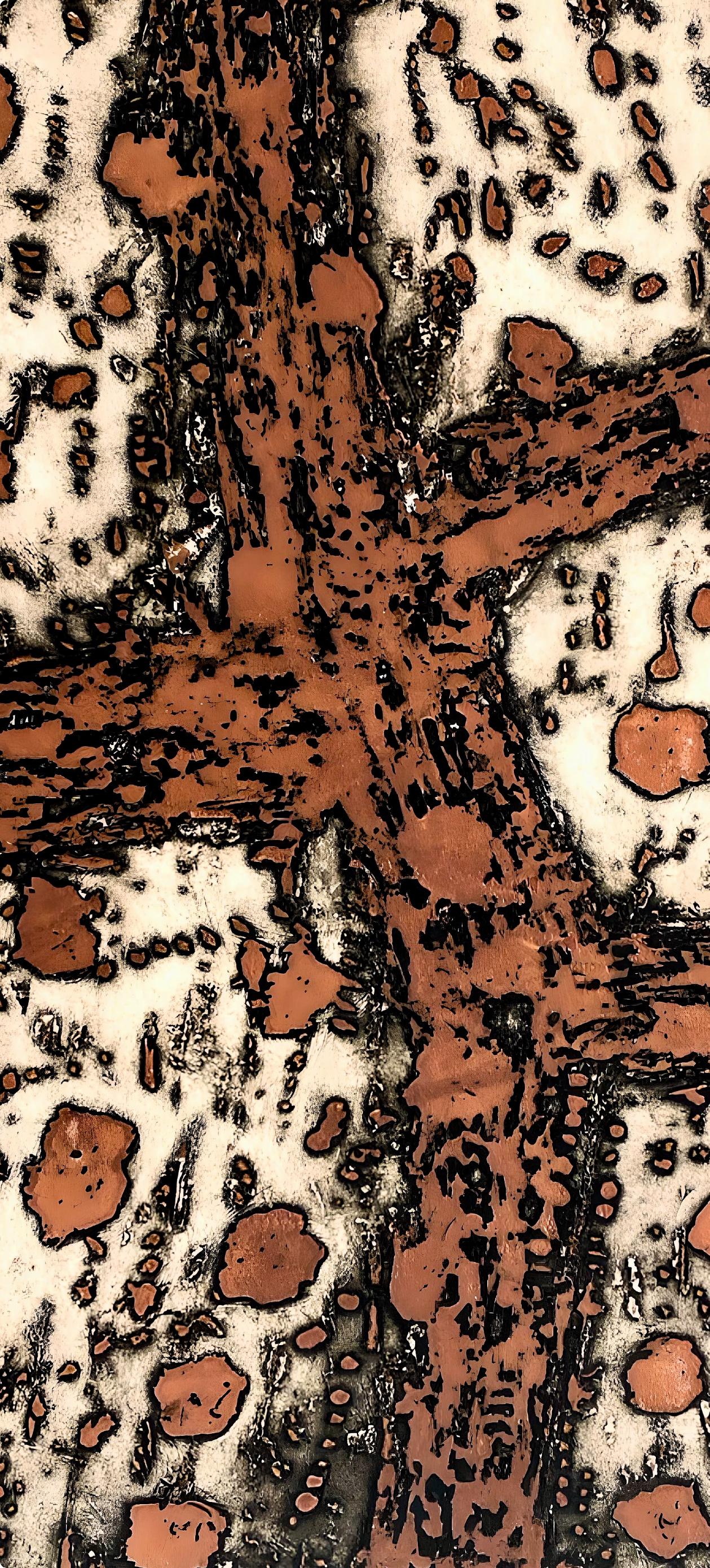 Composition, Société internationale d'art XXe siècle - Brown Landscape Print by Zoran Mušic