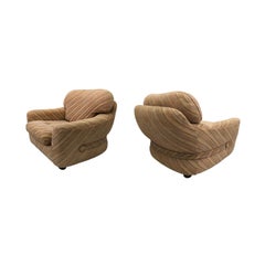 Zorzi Italian Pastel Lounge Armchair 1970s Adriano Piazzesi Scarpa Style