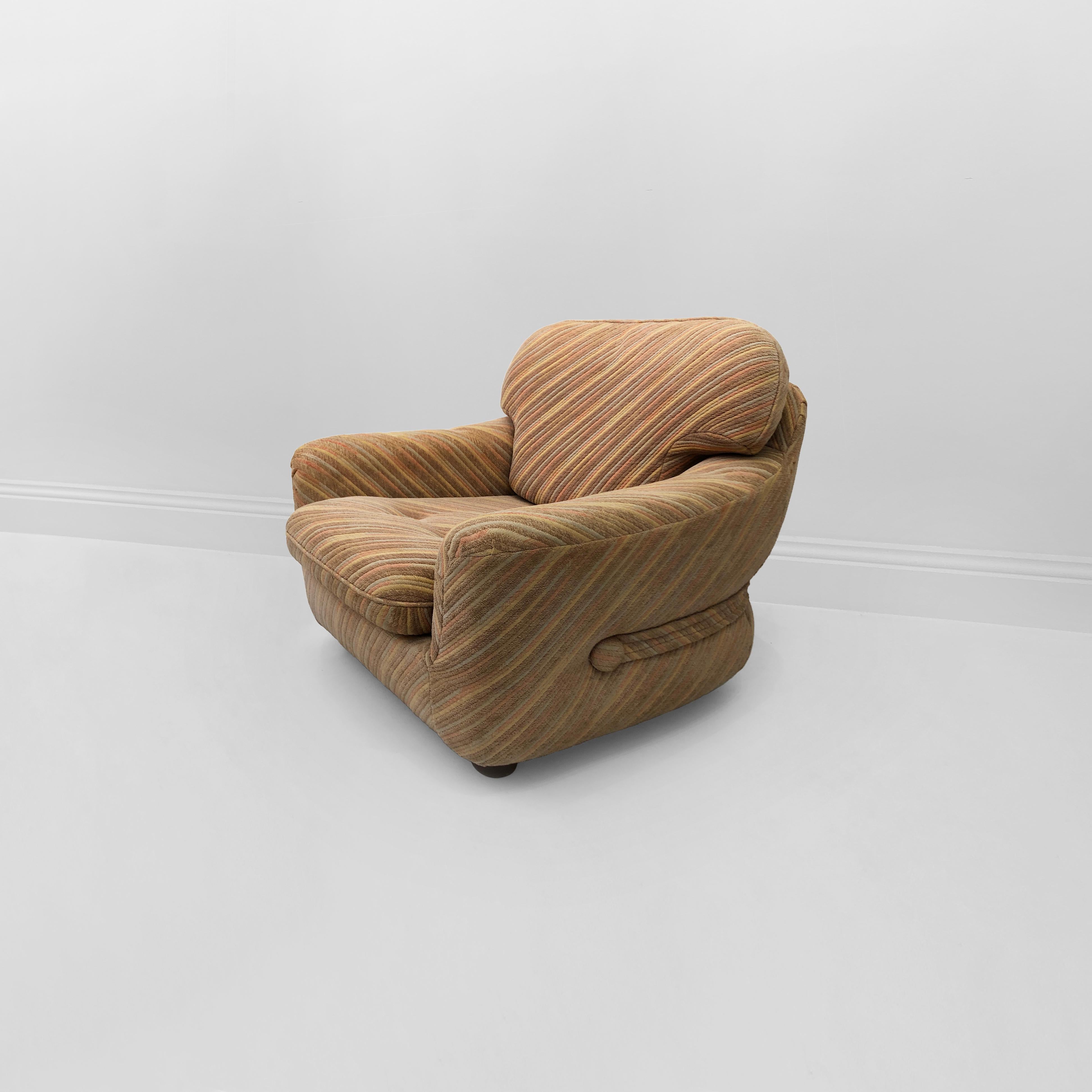 Zorzi Sillón Italiano Pastel 1970s Estilo Adriano Piazzesi Scarpa Moderno de mediados de siglo en venta