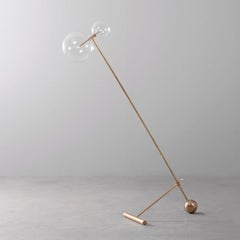 Zosia Contemporary Brass Floor Lamp by Schwung