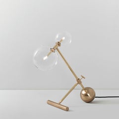 Zosia Contemporary Brass Table Lamp by Schwung