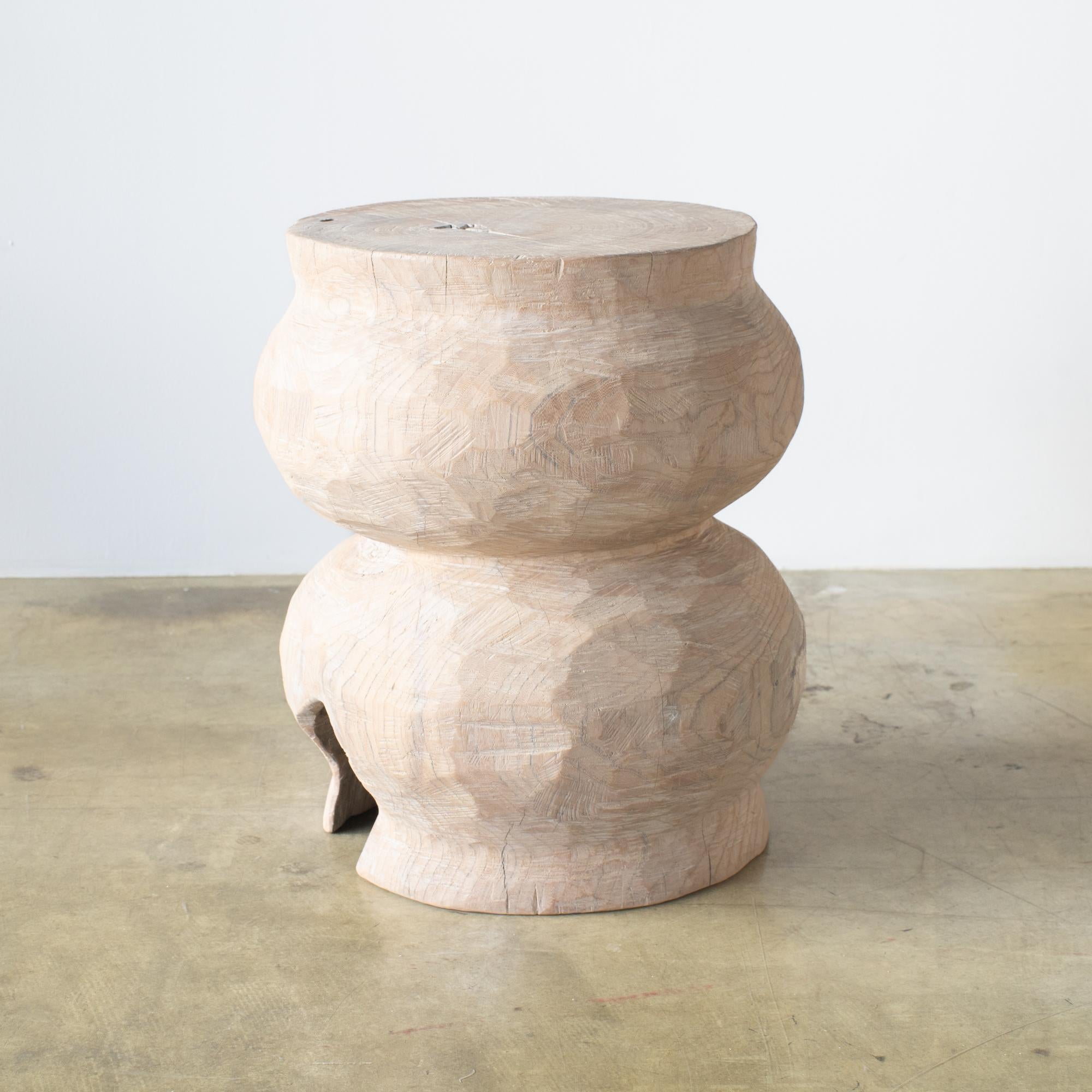 Tribal Zougei Sculptural Side Table Stool pale tone 1 tribal style en vente