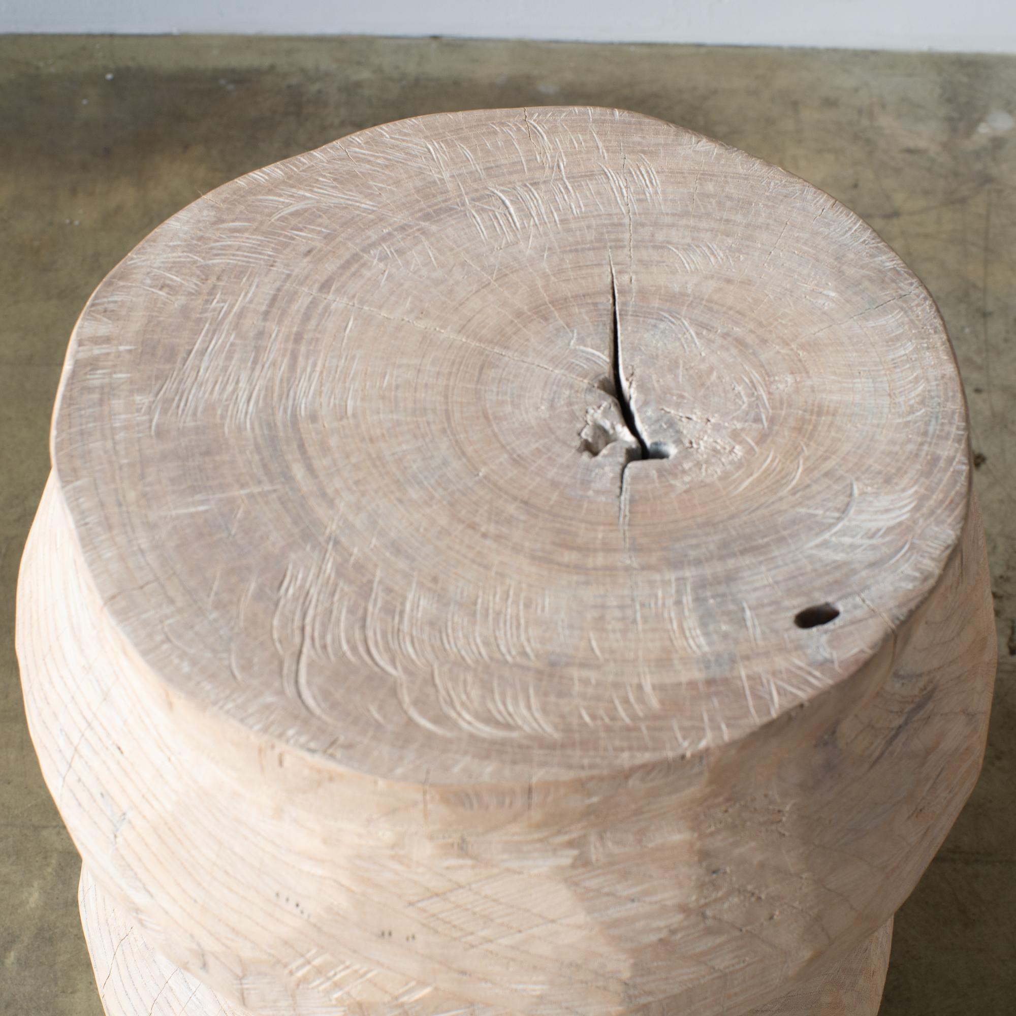 Zougei Sculptural Side Table Stool pale tone 1 tribal style Neuf - En vente à Shibuya-ku, Tokyo