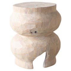 Zougei Tavolino scultoreo Sgabello tono chiaro 1 stile tribale