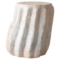 Zougei Tavolino scultoreo Sgabello tono chiaro 2 stile tribale
