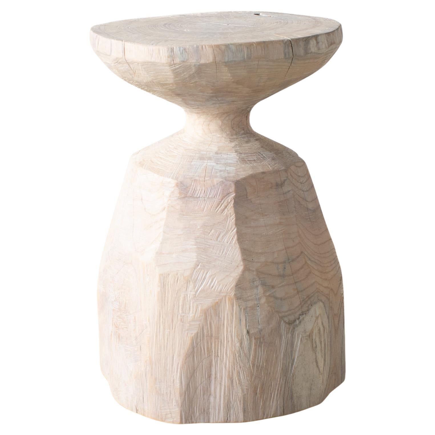 Zougei Tavolino scultoreo Sgabello tono chiaro 3 stile tribale in vendita