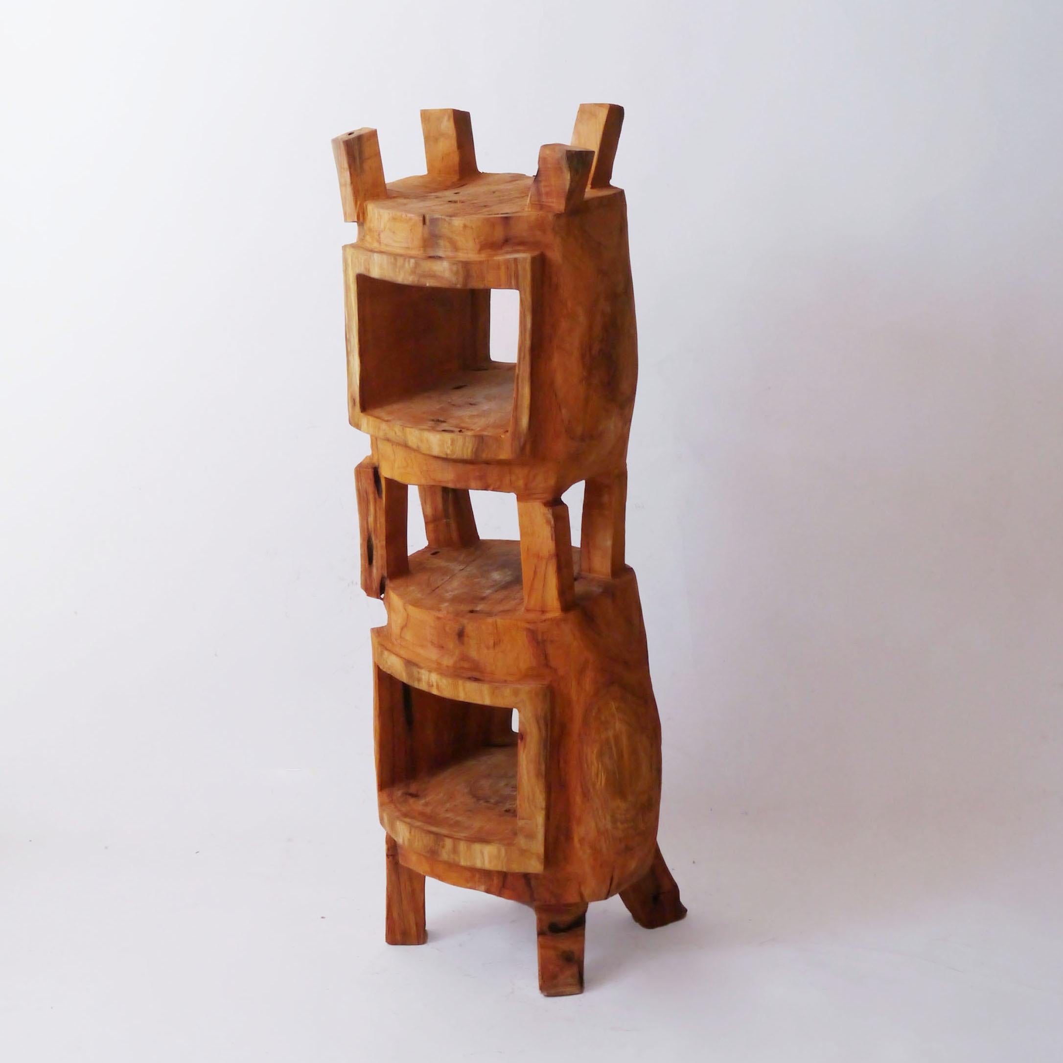 Tribale Zougei  Wood  Scultura Scaffale Libreria Televisore in vendita