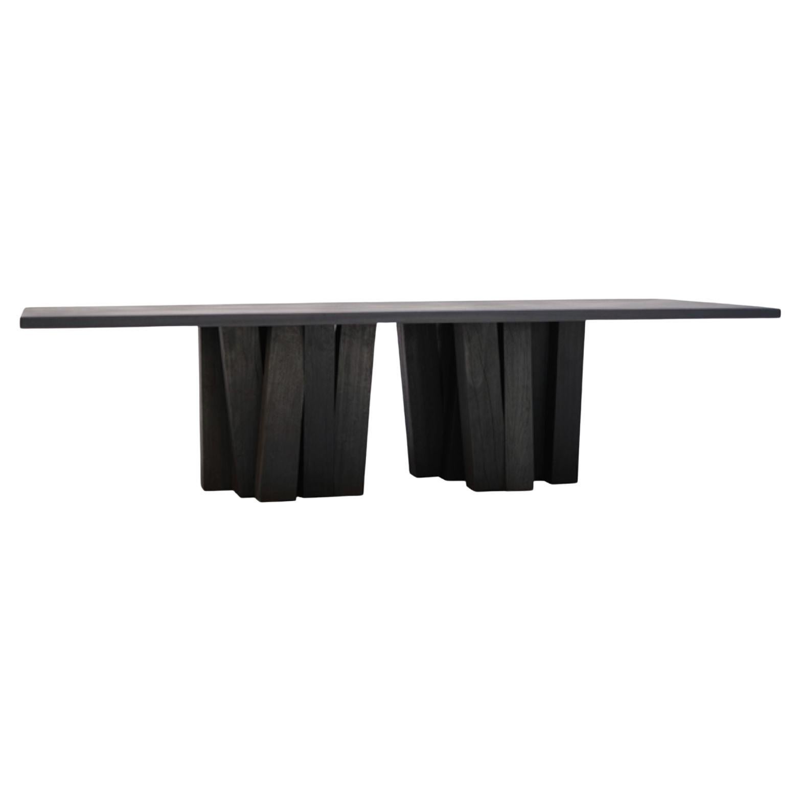Zoumey-Tisch mit doppeltem Sockel von Arno Declercq