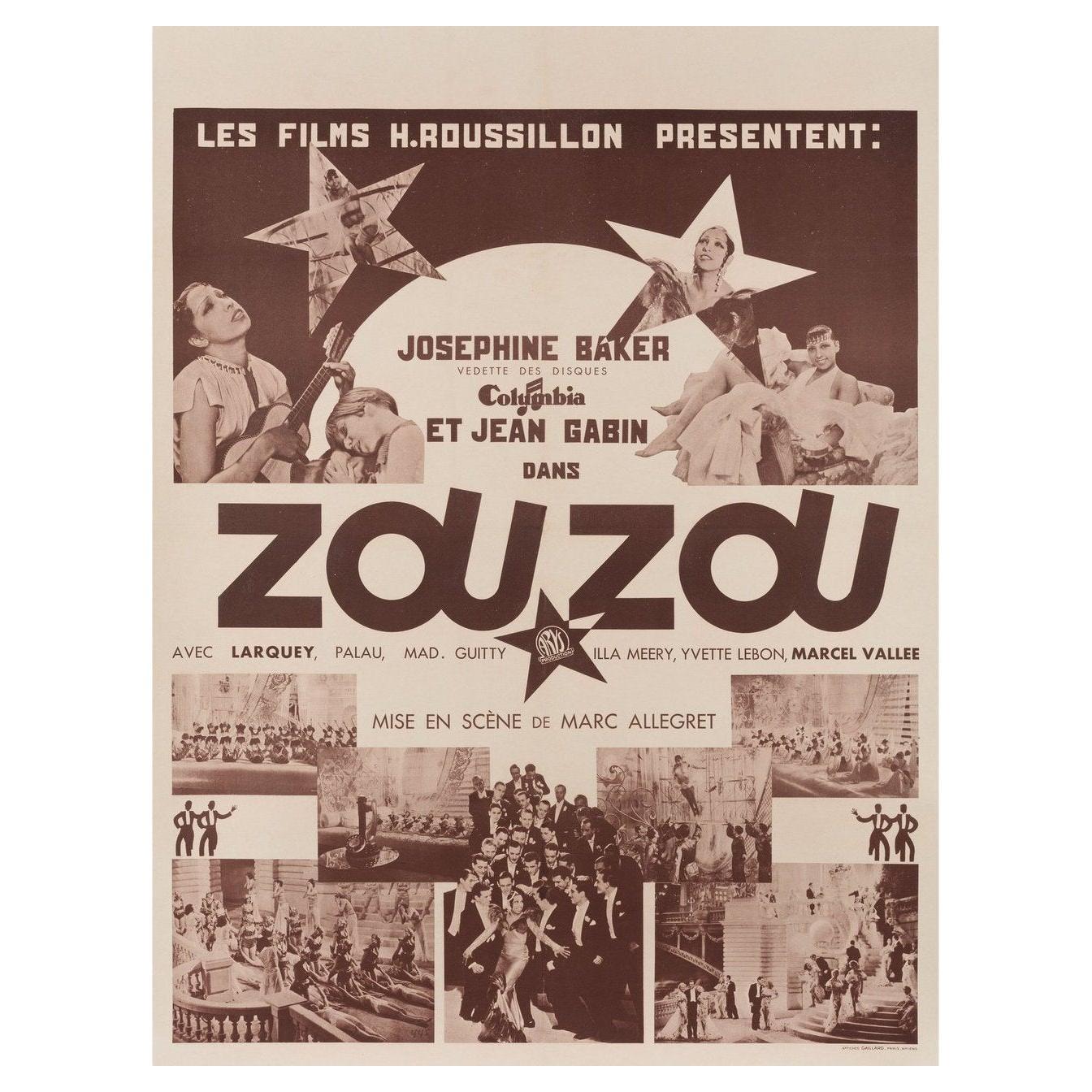 Zouzou 1934 French Moyenne Film Poster
