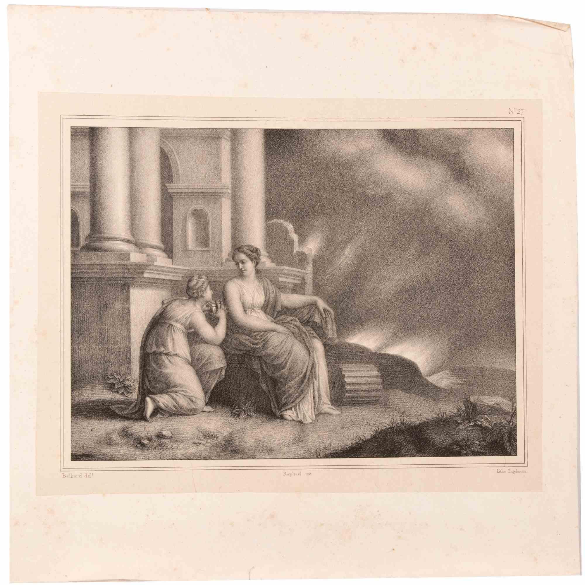 Lithograph realized in 1821 by Zéphirin Belliard, executed after Raphael, from the early years of the medium.

This print forms part of Belliard’s series of interpretations after the Italian master, disseminating Renaissance ideals to a Romantic