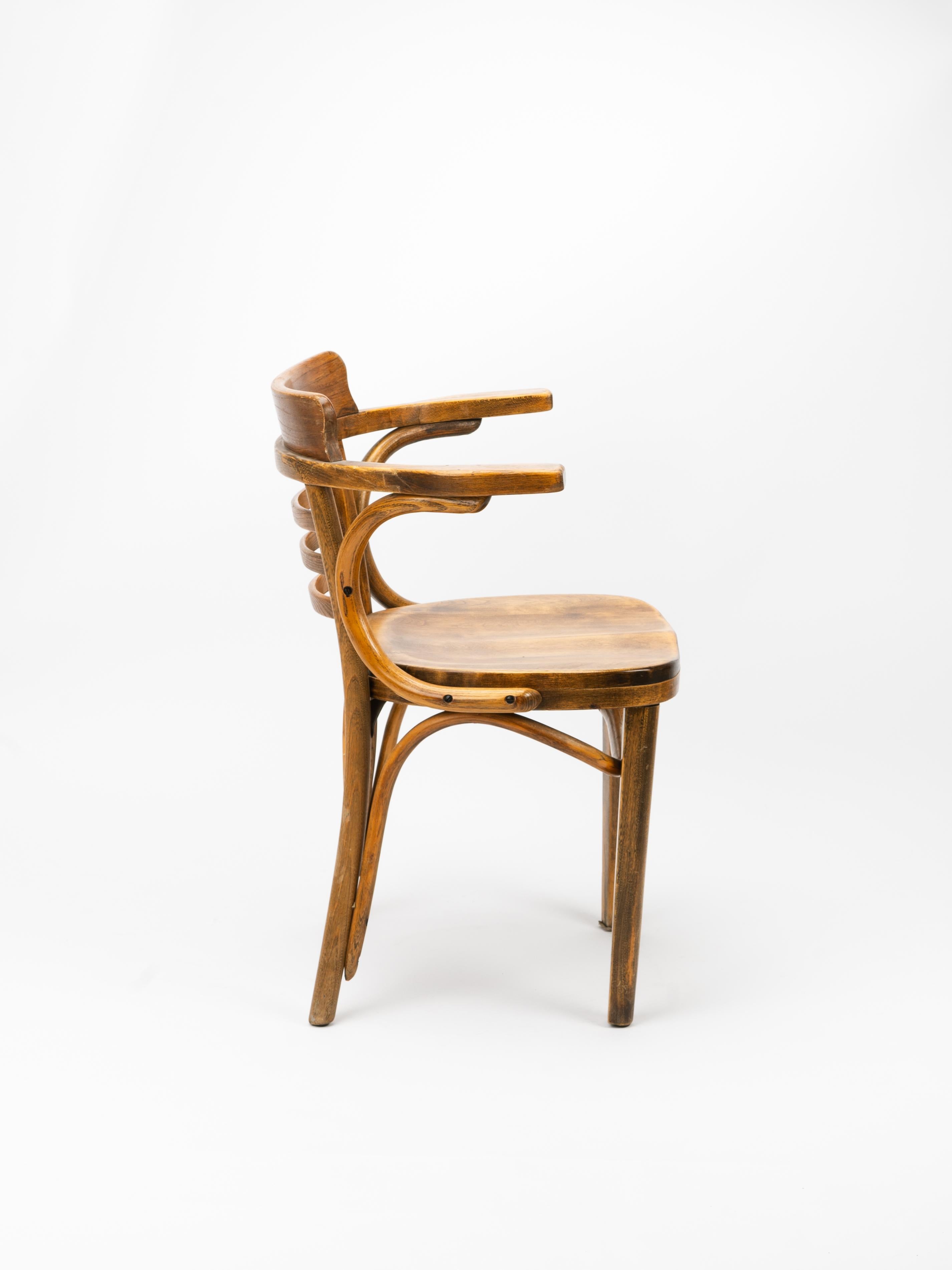Polish ZPM Radomsko for Thonet Bentwood Cafe Armchair For Sale