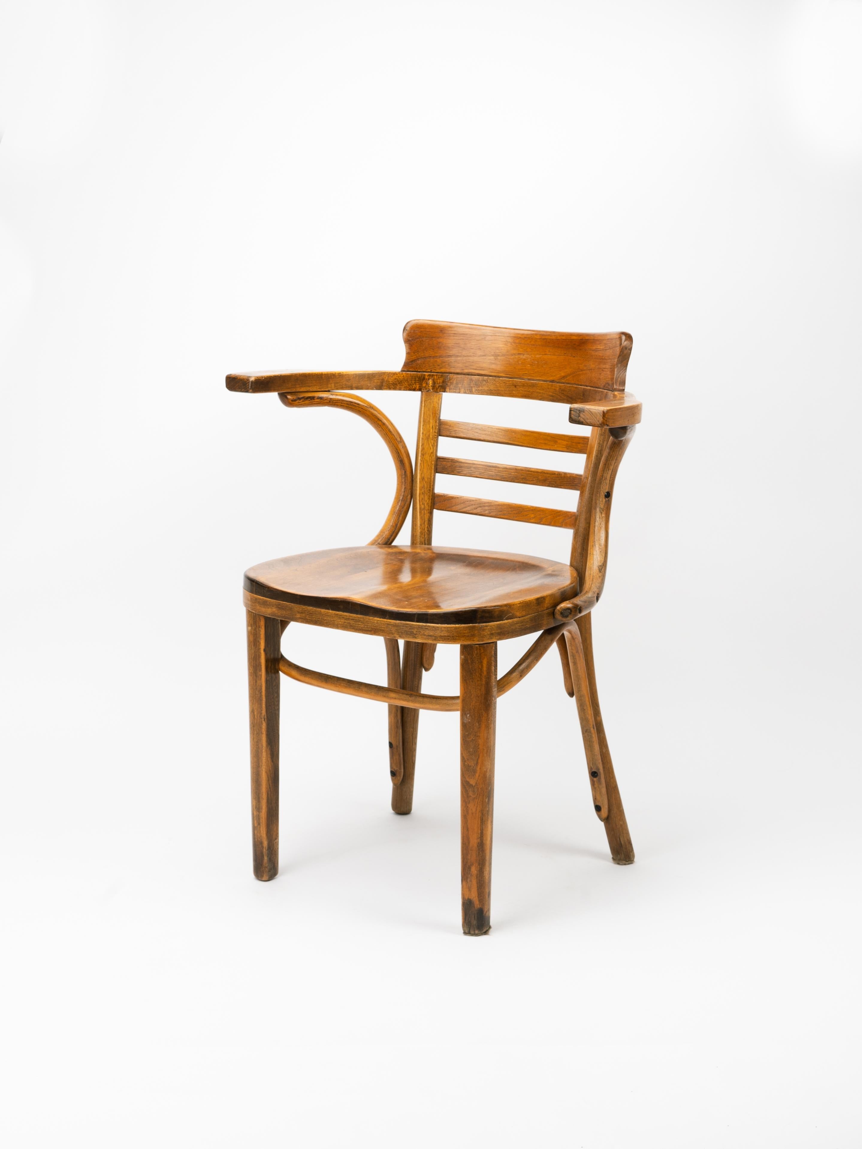 ZPM Radomsko for Thonet Bentwood Cafe Armchair In Good Condition For Sale In Fort Collins, CO