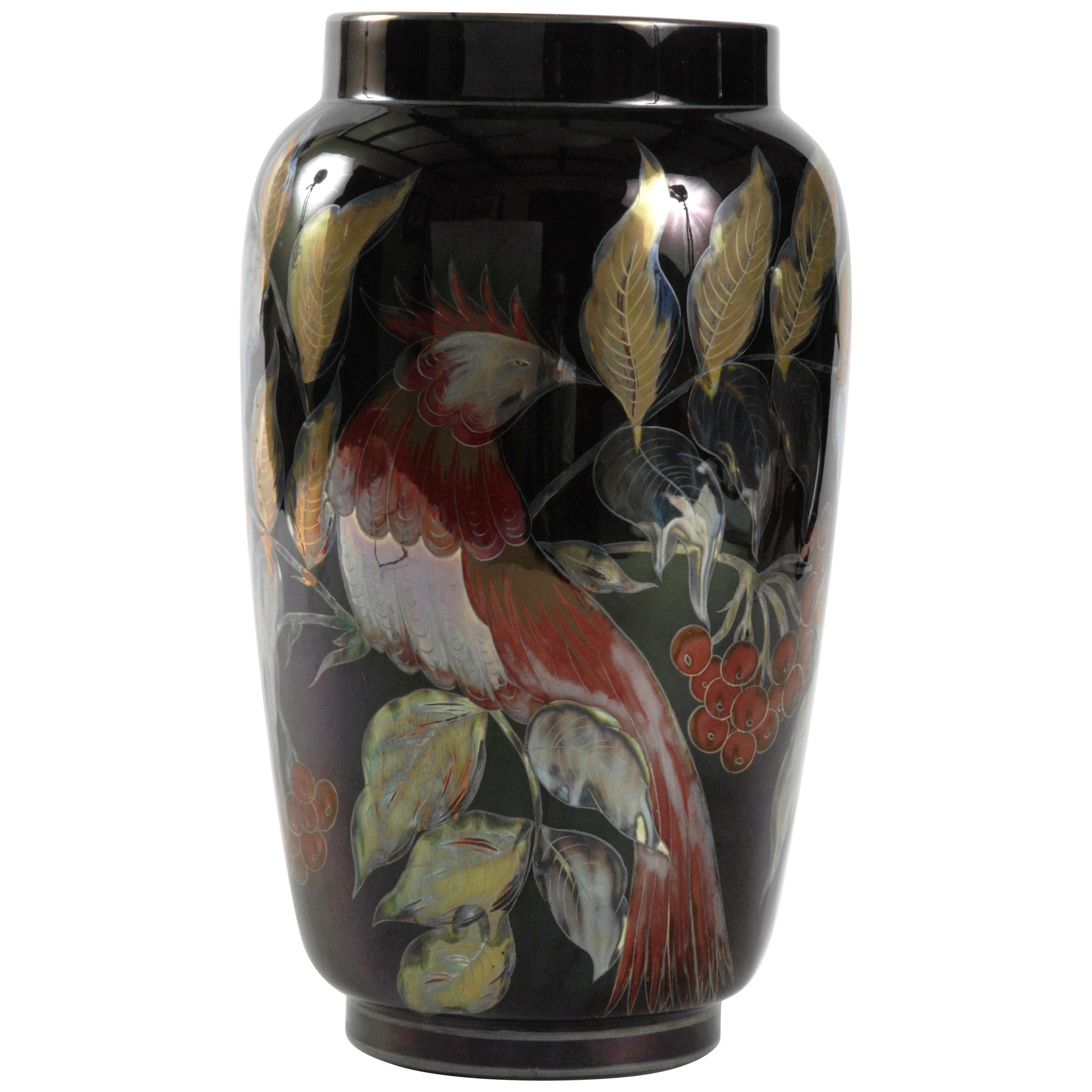 Zsolnay Eosin schillernde Glasur, 1950er Jahre Große Vase Ungarn
