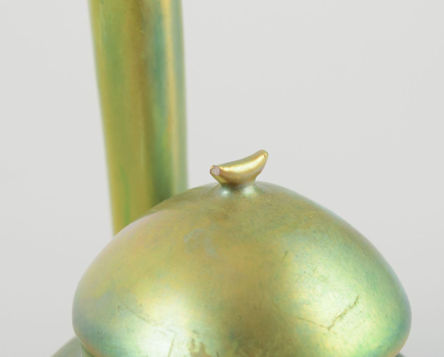 Mid-20th Century Zsolnay, Hungary. Ceramic sculpture in the shape of a minaret. Eosin glaze For Sale