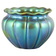 Zsolnay, Hungary, Glazed Ceramic Vase with Beautiful Eosin Glaze, Mid-20th C