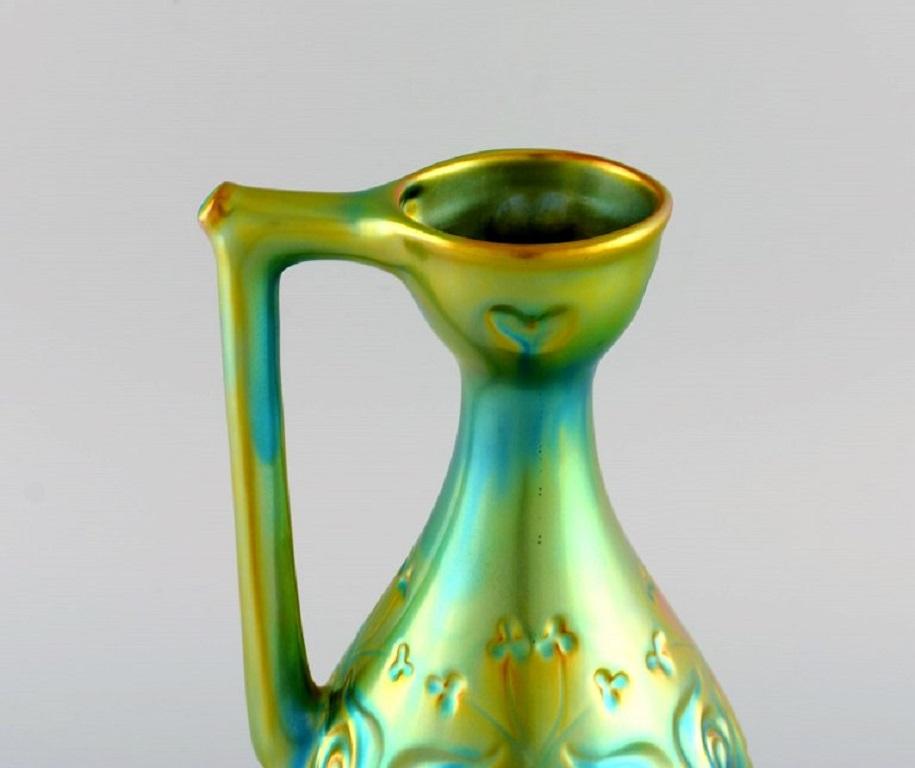 Zsolnay-Krug aus glasierter Keramik, schöne Eosin-Glasur, 1960er Jahre (Glasiert) im Angebot