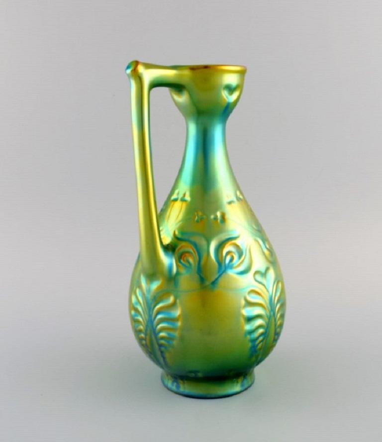 Zsolnay-Krug aus glasierter Keramik, schöne Eosin-Glasur, 1960er Jahre (Mitte des 20. Jahrhunderts) im Angebot