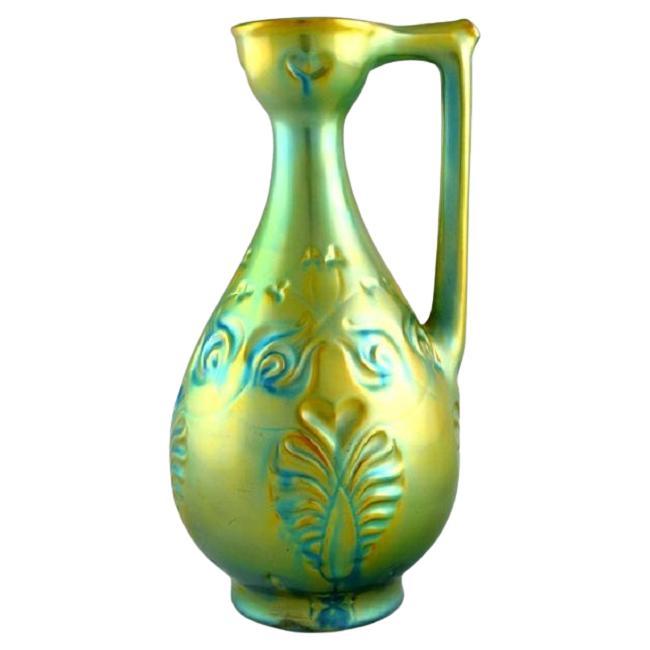 Zsolnay-Krug aus glasierter Keramik, schöne Eosin-Glasur, 1960er Jahre im Angebot
