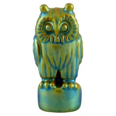 Zsolnay Owl in Glazed Ceramics, Late 20th Century