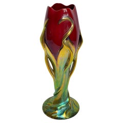 Vintage Zsolnay Pecs Art Nouveau Eosin Metallic Vase