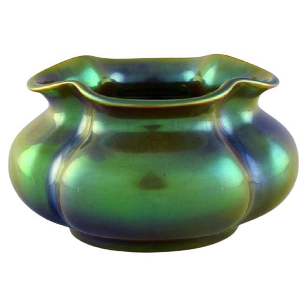 Zsolnay Vase in Glazed Ceramics, Beautiful Eosin Glaze, 1970s / 80s