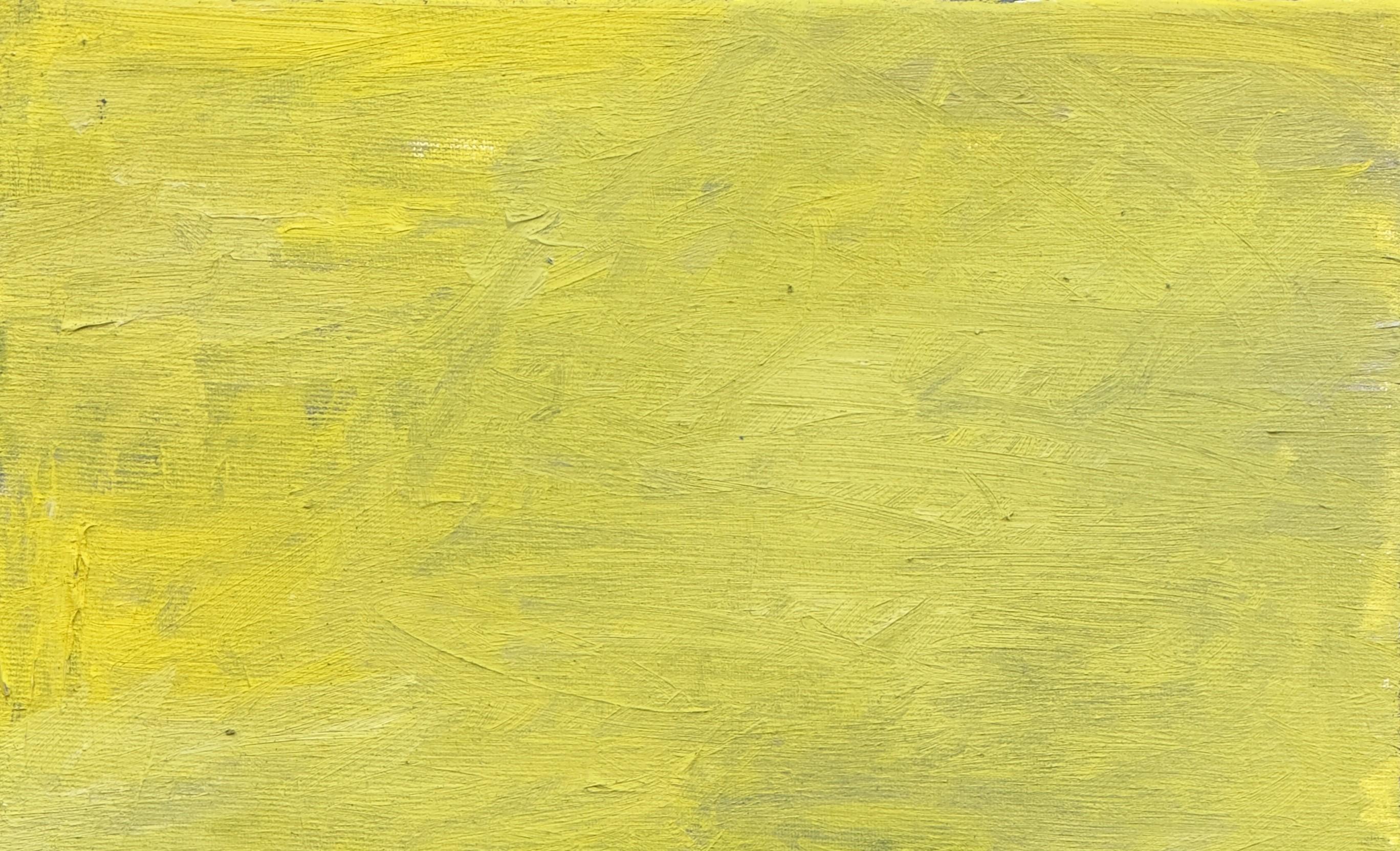 Cuerpo en el campo #3 - Siglo XXI, pintura, paisaje, amarillo, azul, rojo - Painting de Zsolt Berszán