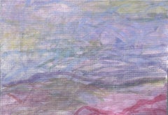 Body in the Field #5 - 21. Jahrhundert, Gemälde, Landschaft, rot, grün, blau